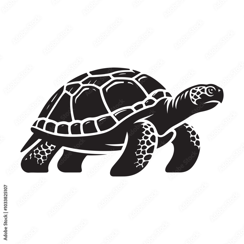 Fototapeta premium Turtle Silhouette Art.