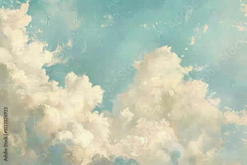 Fototapeta Naklejka Na Ścianę i Meble -  Close up on pale cloud painting sky backgrounds.