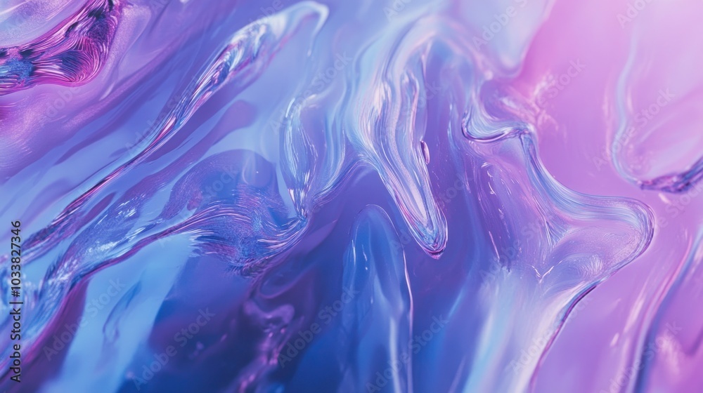 Abstract Purple and Blue Swirling Pattern