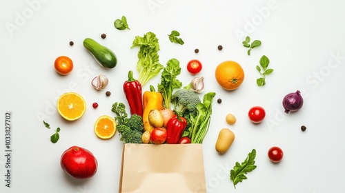 Wallpaper Mural Fresh Produce in a Paper Bag Torontodigital.ca