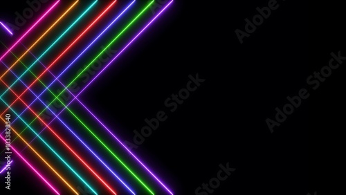 glowing neon red lines background 4k resolution illustration.