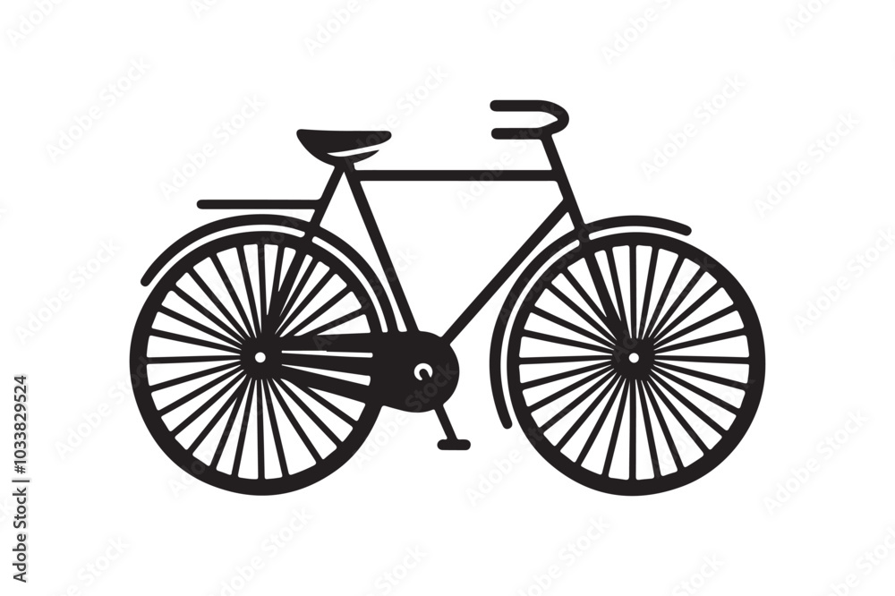 Fototapeta premium Bicycle Icon Design - Vector Silhouettes.