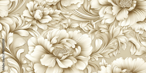 Vintage floral texture art background 