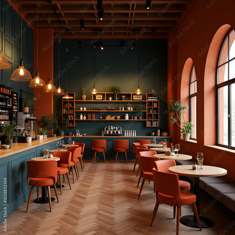 Obraz premium coffee shop interior