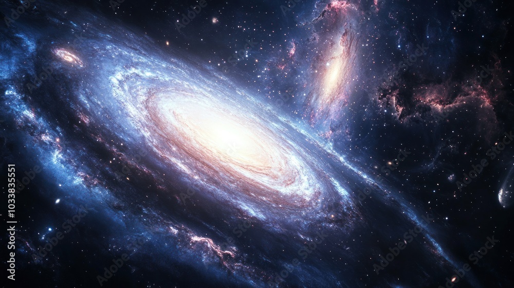 Naklejka premium space galaxy in space