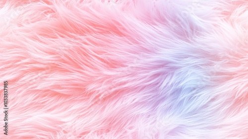 Fluffy pink and blue fur with gradient tones creating a seamless pattern look