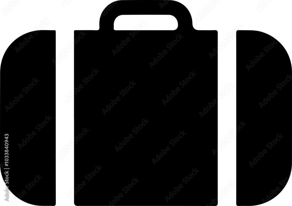 Black silhouette of a suitcase, ideal for travel-themed designs and logos, emphasizing adventure and exploration. Black silhouette of a suitcase, ideal for travel-themed designs and logos, emphasizing adventure and exploration.
