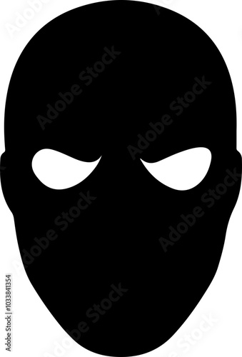 Minimalist Black Silhouette: A mysterious face illustration perfect for logos or graphic designs.