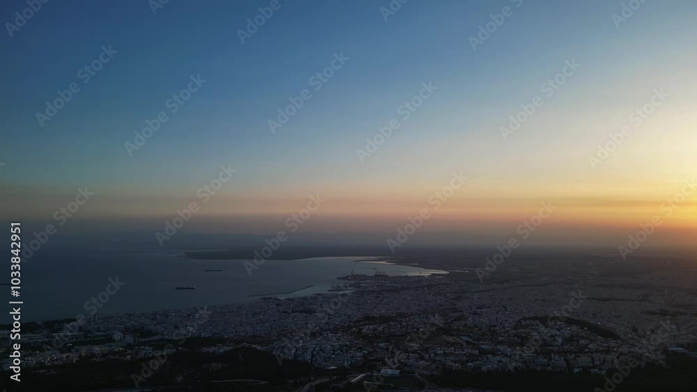 Thessaloniki, Greece. Panorama of the central part of the city. Summer, Aerial View Thessaloniki, Greece. Panorama of the central part of the city. Summer, Aerial View