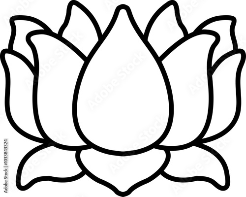 Lotus Outline Illustration