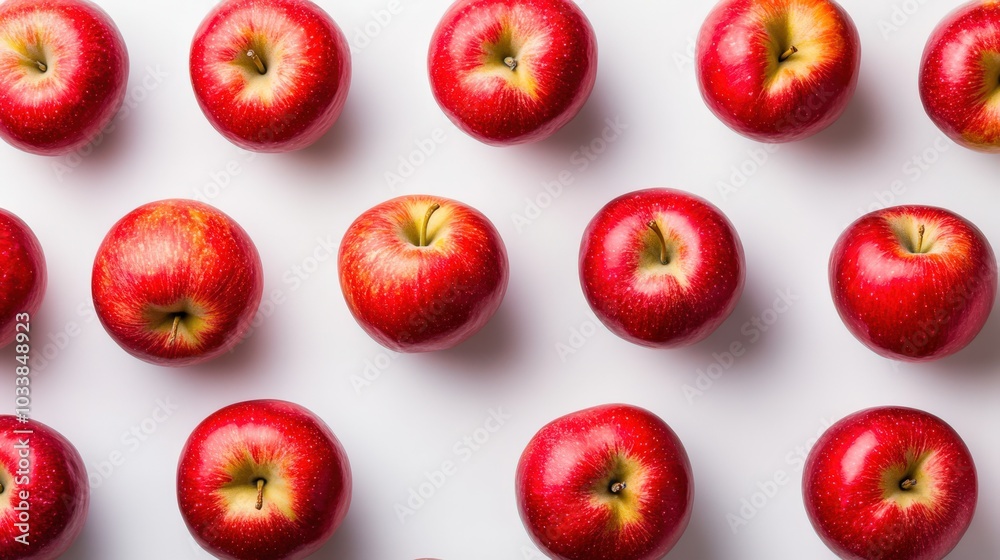 A flat lay of rich red apples artfully arranged to create a frame on a wooden background, emphasizing their freshness and providing a spacious center for branding. A flat lay of rich red apples artfully arranged to create a frame on a wooden background, emphasizing their freshness and providing a spacious center for branding.