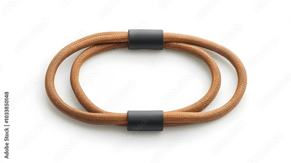 Jump rope on white background, top view. Jump rope on white background, top view.
