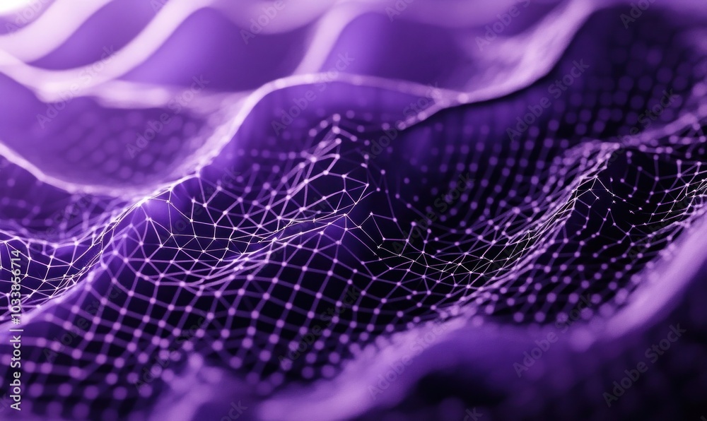 Abstract Purple Digital Wave Network Pattern Abstract Purple Digital Wave Network Pattern