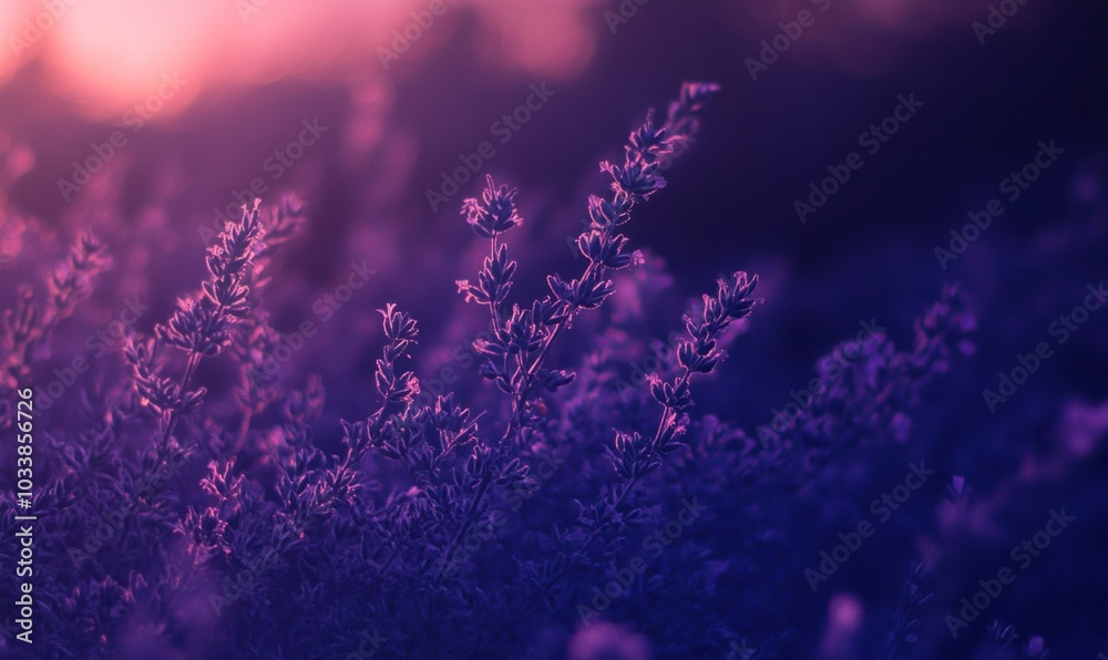 Dreamy Lavender Field at Sunset Dreamy Lavender Field at Sunset