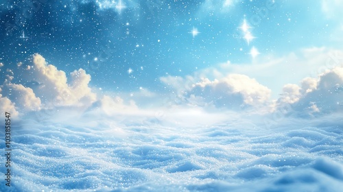 Serene Winter Landscape Background