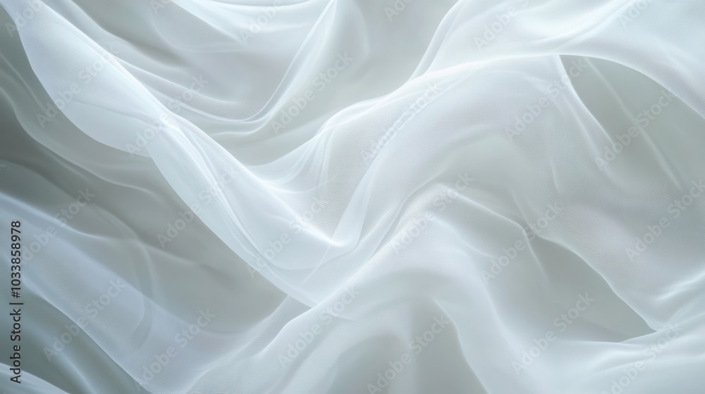 White Fabric Drapery White Fabric Drapery