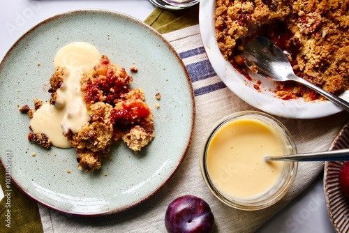 Plum & Pecan Crisp Crumble Homemade
