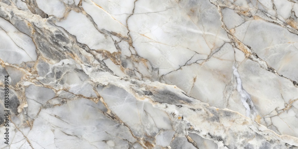 Naklejka premium White Marble with Veins of Gold and Grey