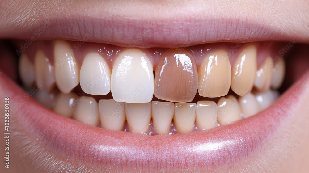 Fototapeta premium before and after teeth