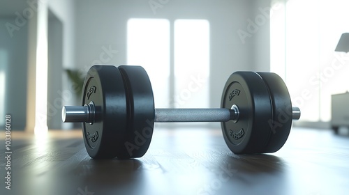 dumbbell on a white background. 3D illustration