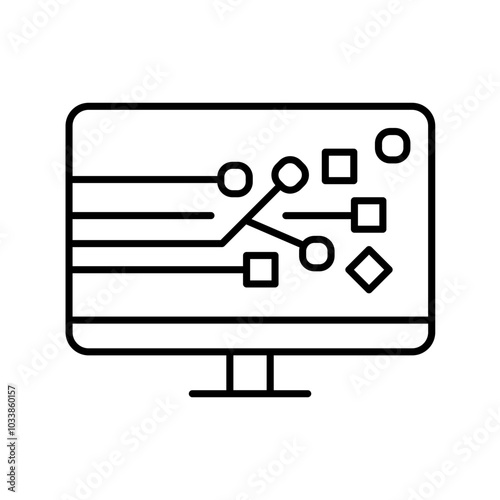 Digital generative & automation technology icon