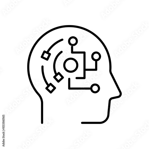 Machine learning robotic ai icon