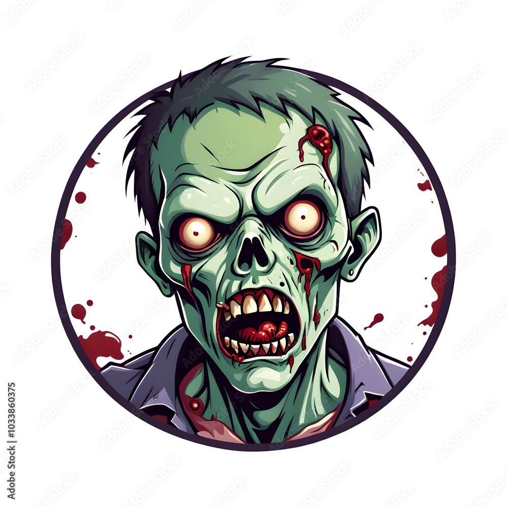 Fototapeta premium Zombie PNG transparent background