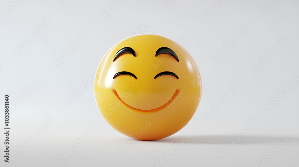 Winking face three dimensional emoji isolated on white background Winking face three dimensional emoji isolated on white background