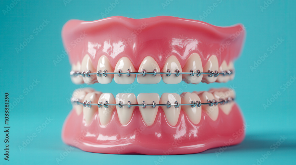 Obraz premium High-tech dental braces, sleek design