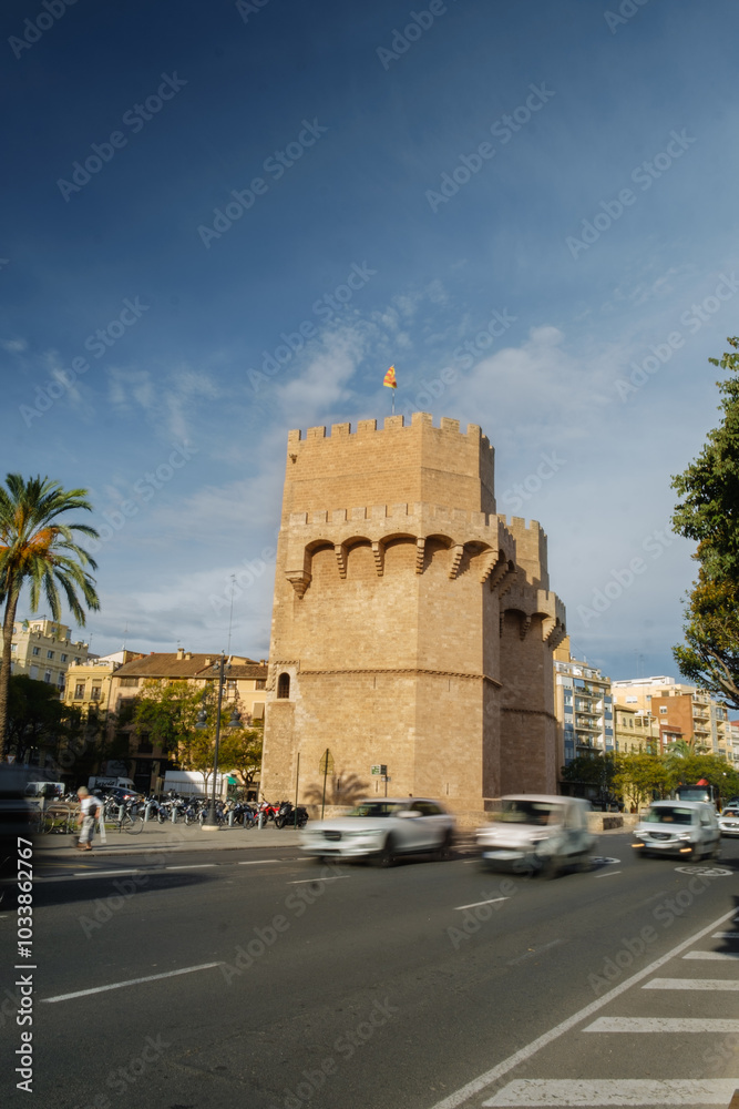 Obraz premium Old stone towers in the city