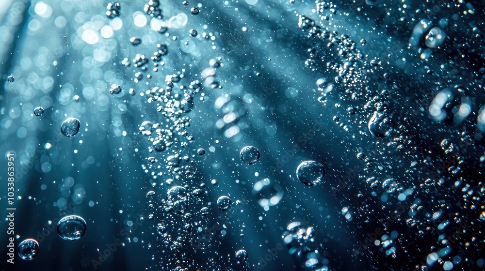 Ethereal Bubbles in Underwater Scene