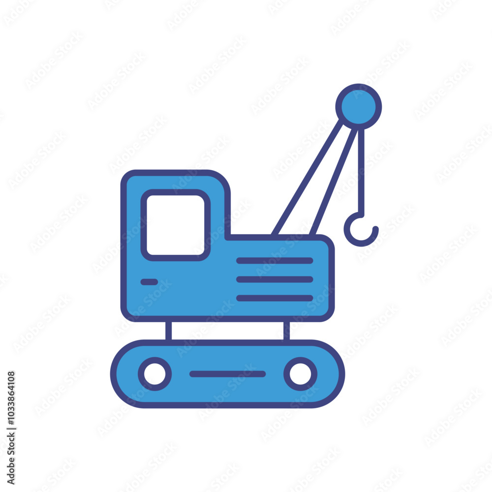 Crane vector icon stock illustration Crane vector icon stock illustration