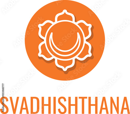 Svadhishthana logo. Spiritual symbol. Esoteric energy sign