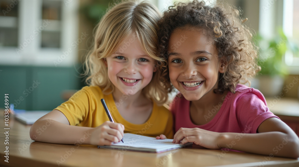 Smiling Children Engaged in Activities – Happy Kids Learning, Volunteering, and Showing Love with Heartfelt Gestures Smiling Children Engaged in Activities – Happy Kids Learning, Volunteering, and Showing Love with Heartfelt Gestures