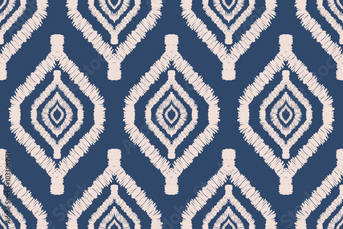 Ethnic fabric pattern seamless traditional. Ikat style, native tribal. for background, carpet, clothing, batik, texture.