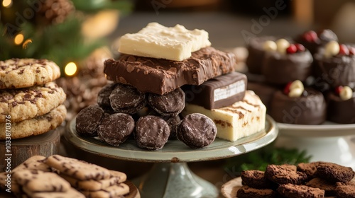 A Towering Treat: Chocolate Fudge, Cookies