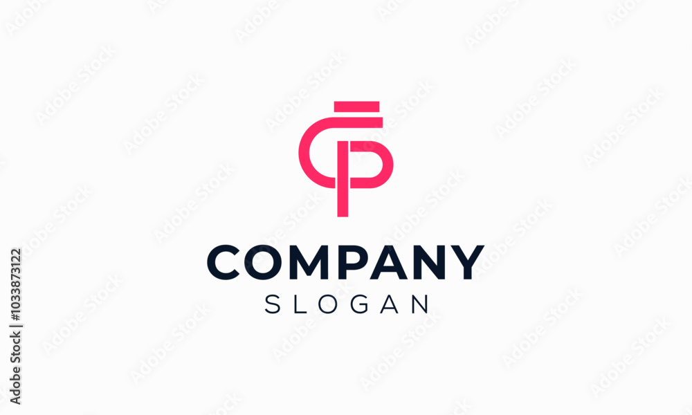 Letter C and P logo design. Simple and minimal logo design. Letter C and P logo design. Simple and minimal logo design.