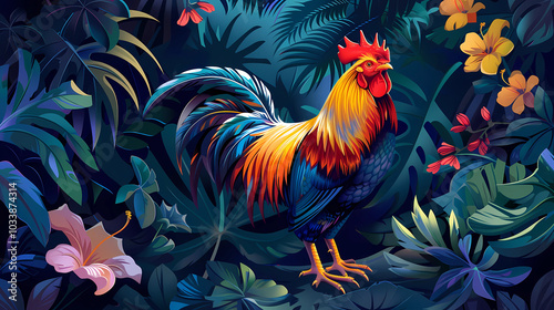 Cock in the woods