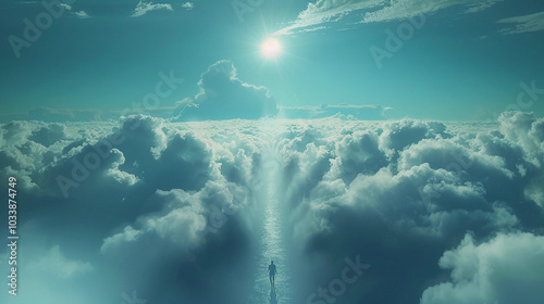 People in the clouds
