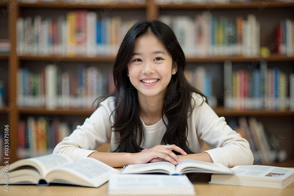 student in library student in library