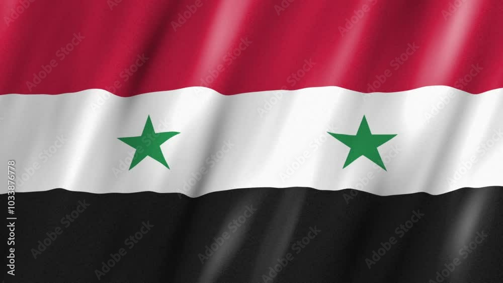 Animated waving flag of Syria. animation of waving flag of Syrian Arab Republic. Syrian flag Animated waving flag of Syria. animation of waving flag of Syrian Arab Republic. Syrian flag