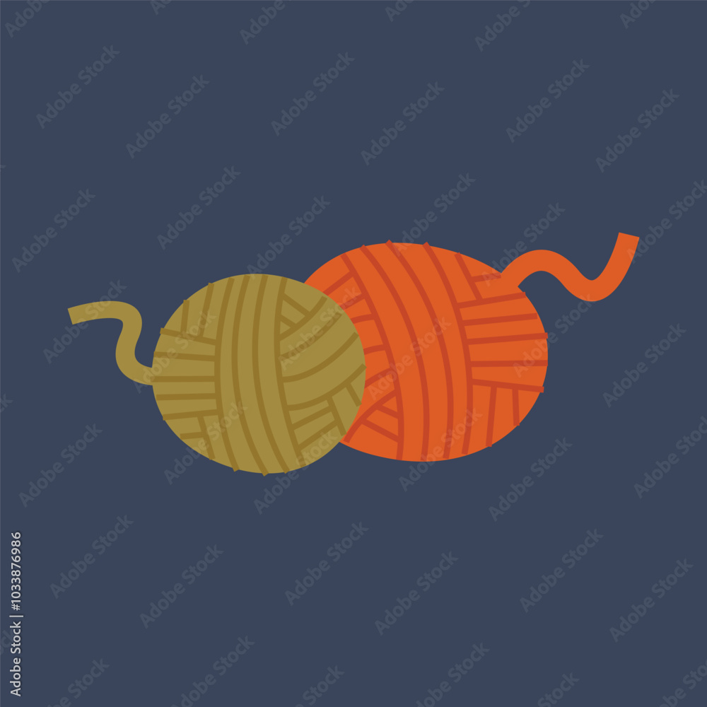 ball of yarns in flat vector design. ball of yarns in flat vector design.