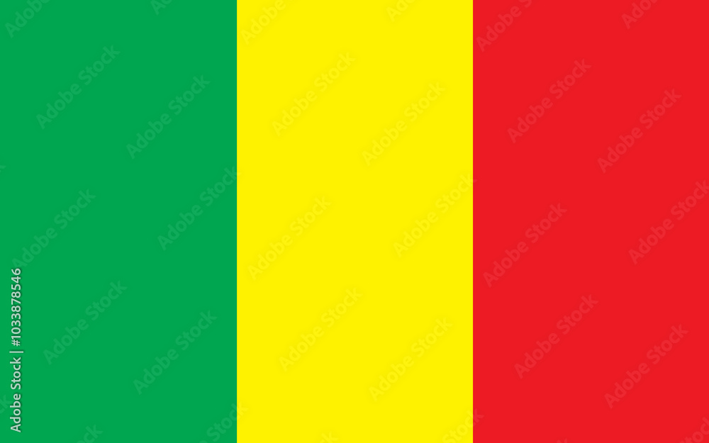 Fototapeta premium MaliFlag of Mali Vector Illustration