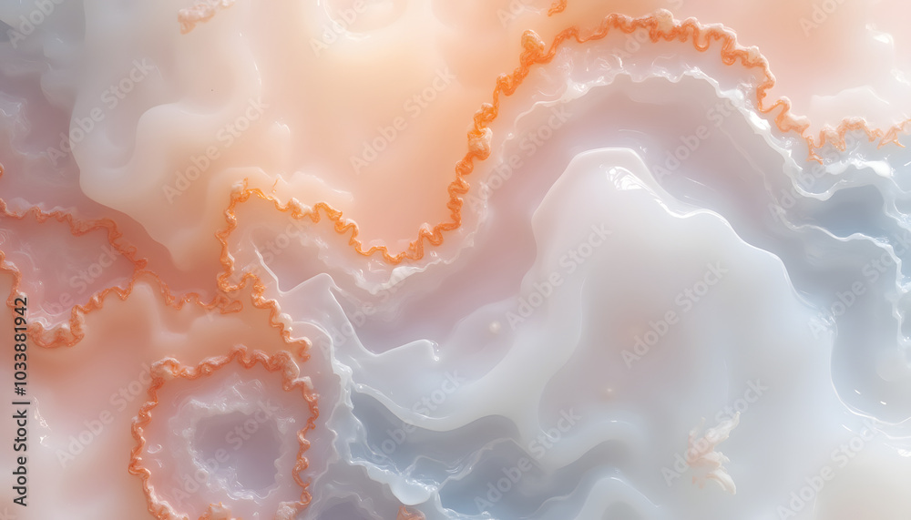 Chalcedony agate texture, abstract art, peach and light blue colors, wavy pattern, copy space
Chalcedony agate texture, abstract art, peach and light blue colors, wavy pattern, copy space