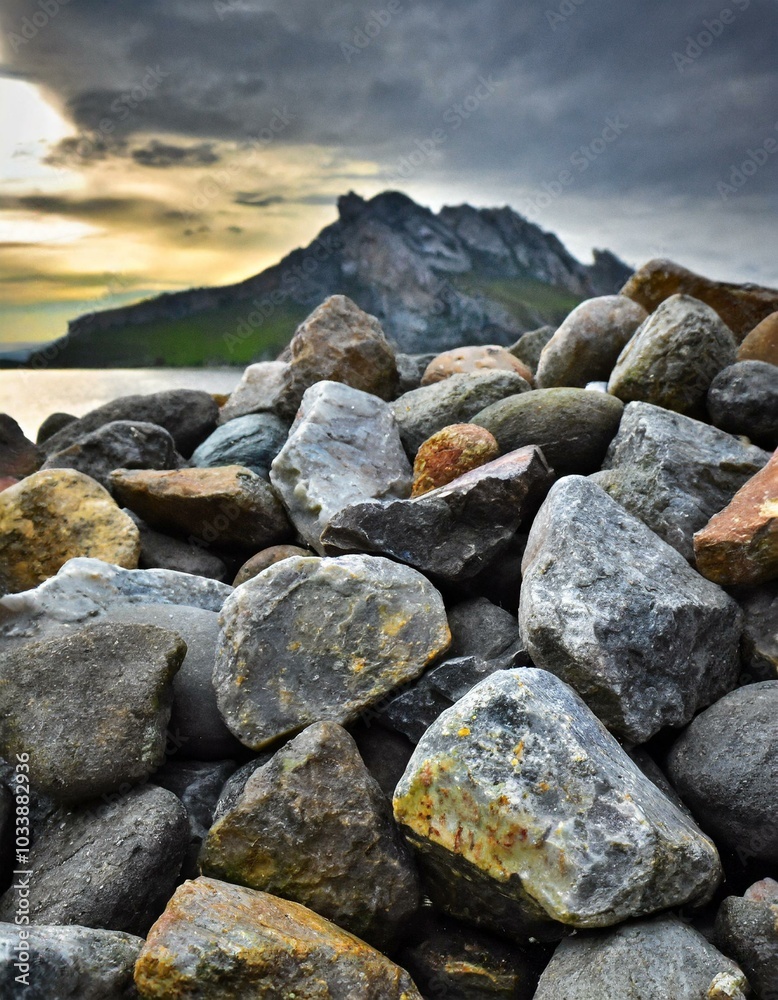 stones on the beach stones on the beach