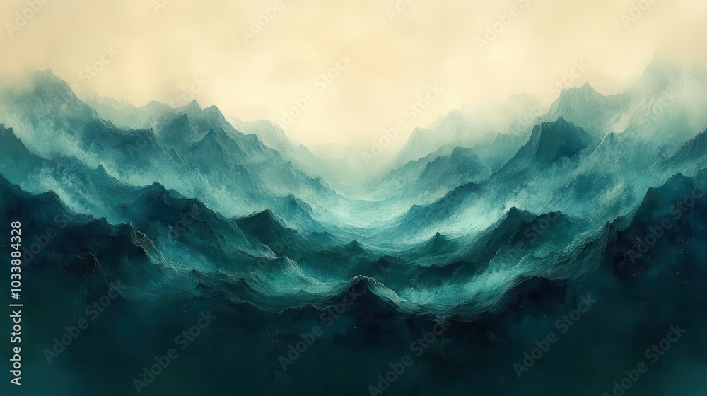 teal and green gradient flows seamlessly into an ethereal liquid form evoking calm and mystery through soft textures and a touch of grunge teal and green gradient flows seamlessly into an ethereal liquid form evoking calm and mystery through soft textures and a touch of grunge