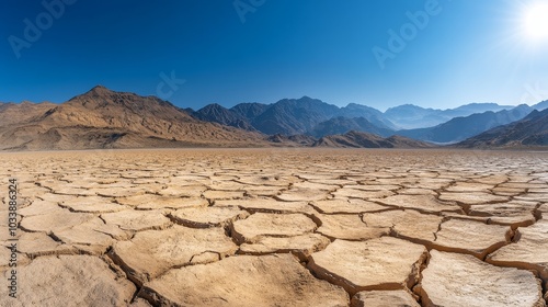 This concept image shows a desert in the midst of climate change.