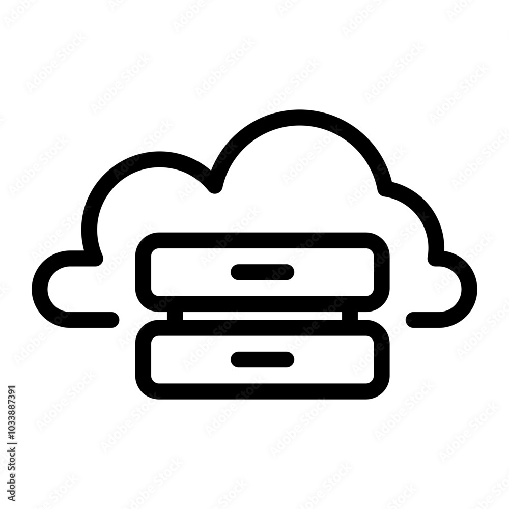 cloud computing outline icon cloud computing outline icon