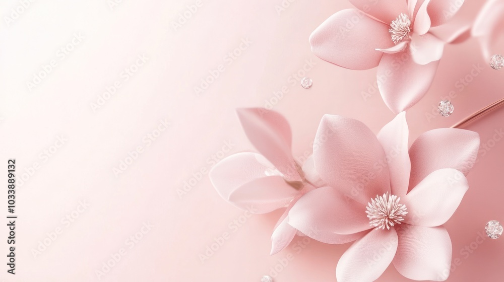Delicate Pink Magnolia Blossoms Delicate Pink Magnolia Blossoms