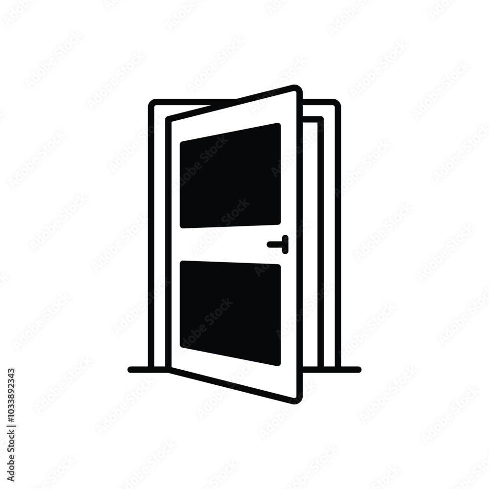 Door vector icon stock illustration Door vector icon stock illustration